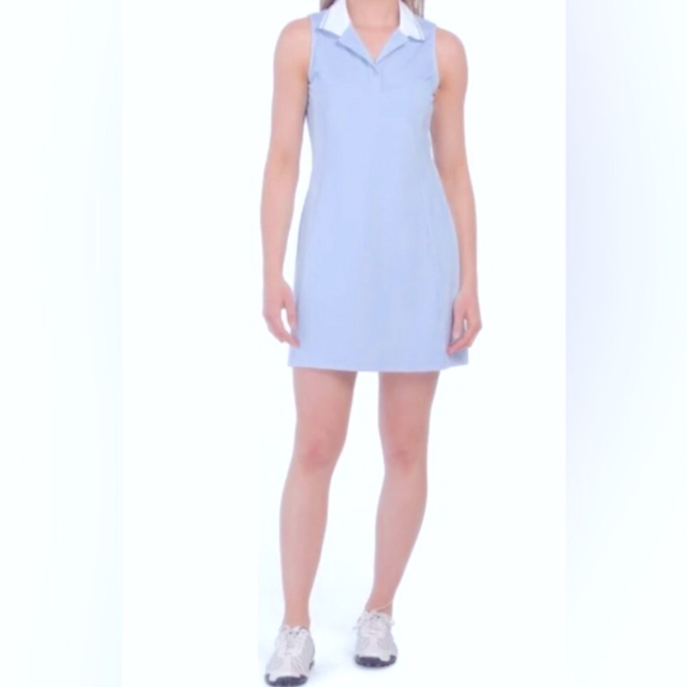 Nwt Tommy Bahama Sleeveless Golf Dress Baby Blue W/Shorts Included